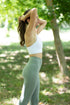 BIRDIEFLEX - YOGA PANTS FOR LIFE YEŞİL İSPANYOL PAÇA YOGA VE SPOR TAYTI